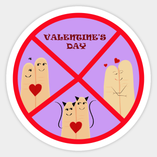 valentine fingers 3 Sticker